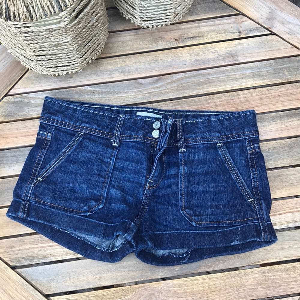 Dark Wash Denim Cut-Off Shorts